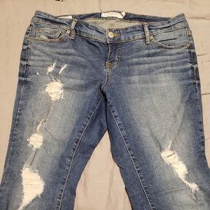 Torrid Distressed Crop / Capri